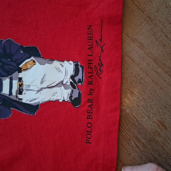 Polo Ralph Lauren Red Baby Shirt with Nautical Polo Bear (3 Months) - Picture 3 of 5